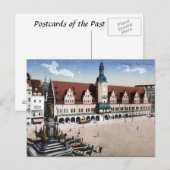 Alte Postkarte - Altes Rathaus, Leipzig (Vorne/Hinten)