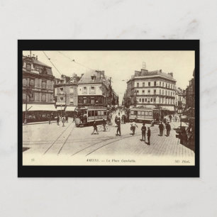 Alte Postkarte - Amiens - Place Gambetta