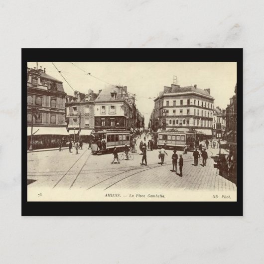 Alte Postkarte - Amiens - Place Gambetta (Vorderseite)