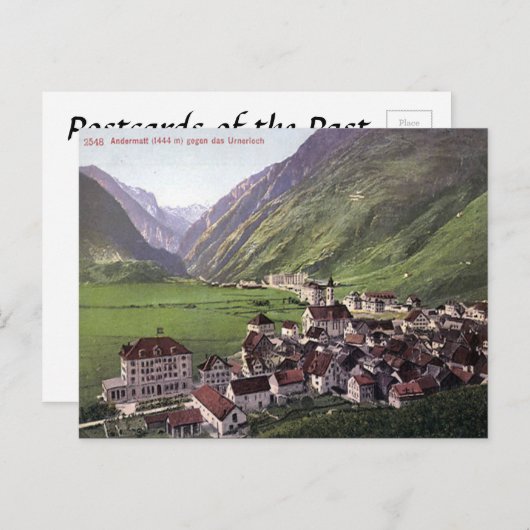 Alte Postkarte - Andermatt, Suisse (Vorne/Hinten)