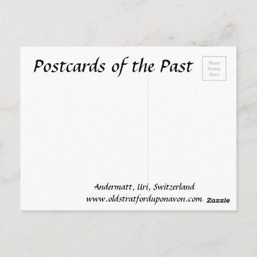 Alte Postkarte - Andermatt, Suisse (Rückseite)