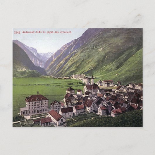 Alte Postkarte - Andermatt, Suisse (Vorderseite)