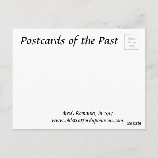 Alte Postkarte - Arad, Rumänien. (Rückseite)