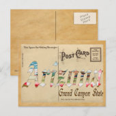 Alte Postkarte Arizona (Vorne/Hinten)