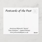 Alte Postkarte - Armstrong Whitworth "Argosy" (Rückseite)