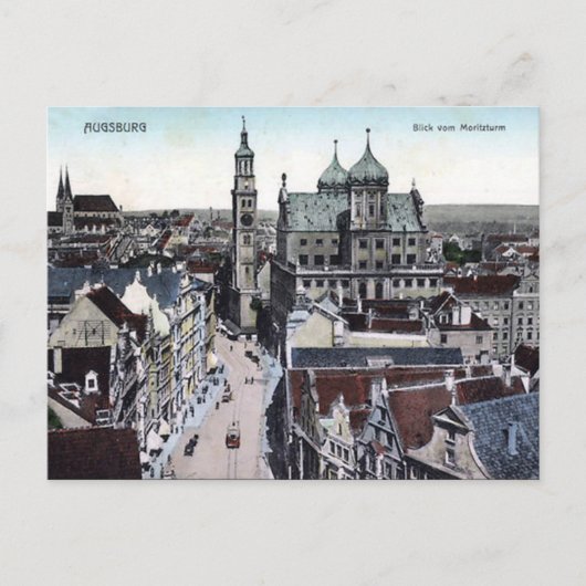 Alte Postkarte - Augsburg, Deutschland (Vorderseite)