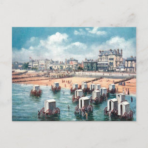 Alte Postkarte - Bademaschinen in Bognor