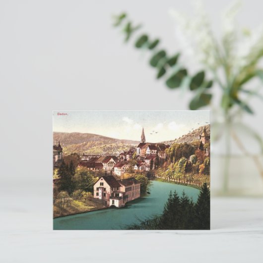 Alte Postkarte - Baden, Aargau, Schweiz (Stehend Vorderseite)