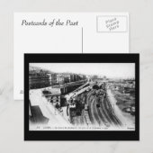 Alte Postkarte - Bahnhof Algier (Vorne/Hinten)