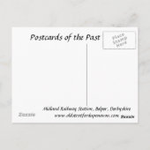 Alte Postkarte - Bahnhof, Belper, Derbyshire (Rückseite)