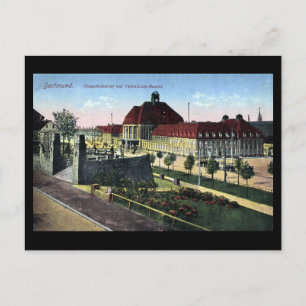 Alte Postkarte - Bahnhof Dortmund