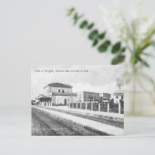 Alte Postkarte - Bahnhof Pompei (Stehend Vorderseite)