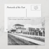 Alte Postkarte - Bahnhof Pompei (Vorne/Hinten)