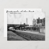 Alte Postkarte - Bahnhof Surbiton (Vorne/Hinten)