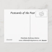 Alte Postkarte - Bahnhof, Wiesbaden, Deutschland (Rückseite)