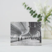 Alte Postkarte - Bahnhof York (Stehend Vorderseite)