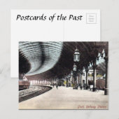 Alte Postkarte - Bahnhof York (Vorne/Hinten)