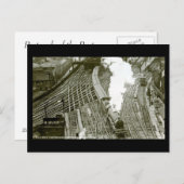 Alte Postkarte - Bahnübergang, Newcastle-on-Tyne (Vorne/Hinten)