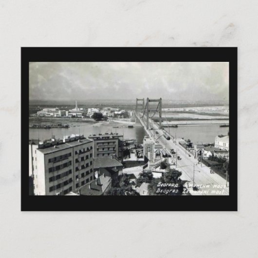 Alte Postkarte - Belgrad, King Alexander Bridge (Vorderseite)