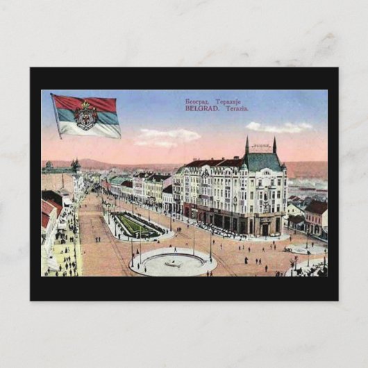 Alte Postkarte, Belgrad, Terazije Postkarte (Vorderseite)