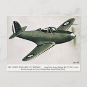 Alte Postkarte - Bell P.39 Aircobra Kämpfer Flugze (Vorderseite)
