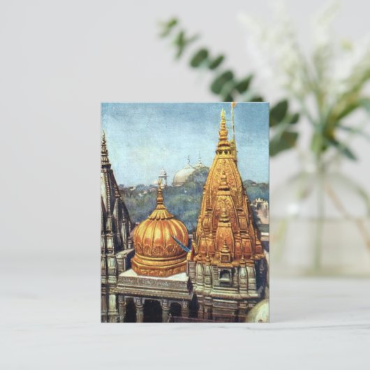 Alte Postkarte - Benares (Varanasi), Indien (Stehend Vorderseite)