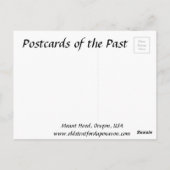 Alte Postkarte - Berghütte, Oregon (Rückseite)