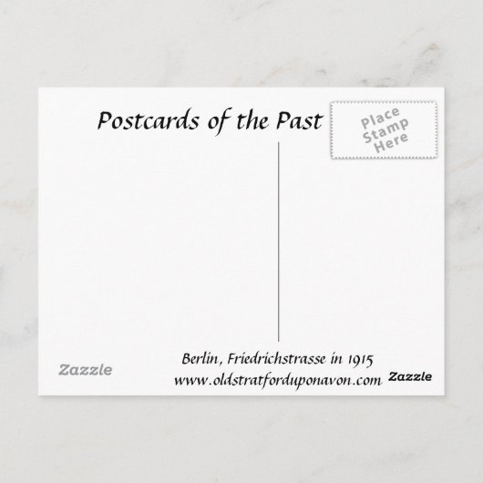 Alte Postkarte - Berlin, Friedrichstraße (Rückseite)