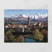 Alte Postkarte - Bern und die Alpen, Schweiz (Vorderseite)