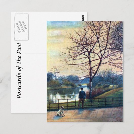 Alte Postkarte - Birkenhead Park. (Vorne/Hinten)