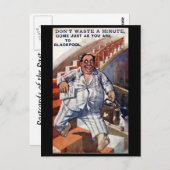 Alte Postkarte - Blackpool, Lancashire (Vorne/Hinten)