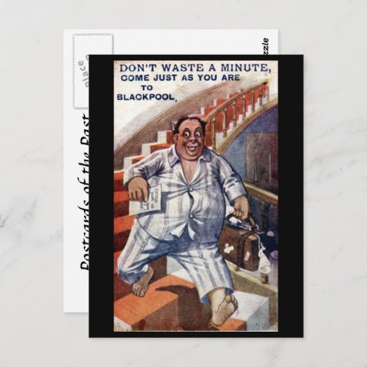 Alte Postkarte - Blackpool, Lancashire (Vorne/Hinten)