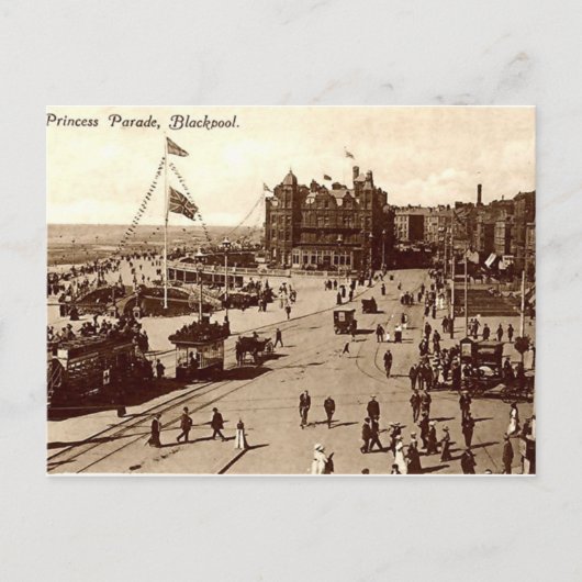 Alte Postkarte, Blackpool Postkarte (Vorderseite)