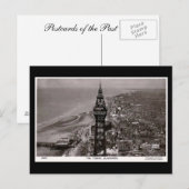 Alte Postkarte, Blackpool Tower Postkarte (Vorne/Hinten)