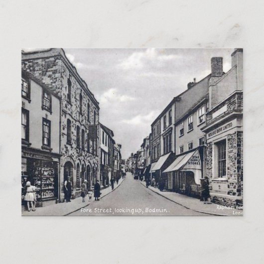 Alte Postkarte - Bodmin, Cornwall (Vorderseite)