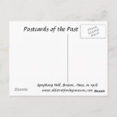 Alte Postkarte - Boston, Massachusetts (Rückseite)