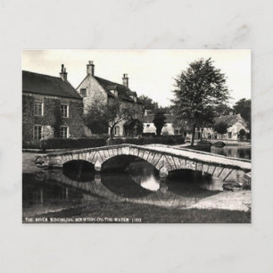 Alte Postkarte - Bourton auf dem Wasser. Glos
