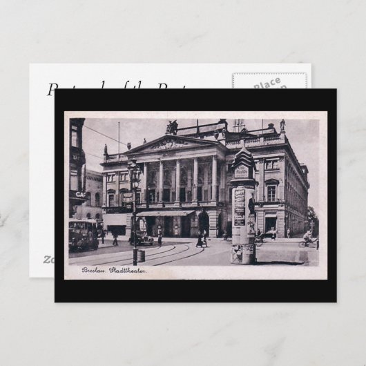 Alte Postkarte - Breslau, Polen (Vorne/Hinten)