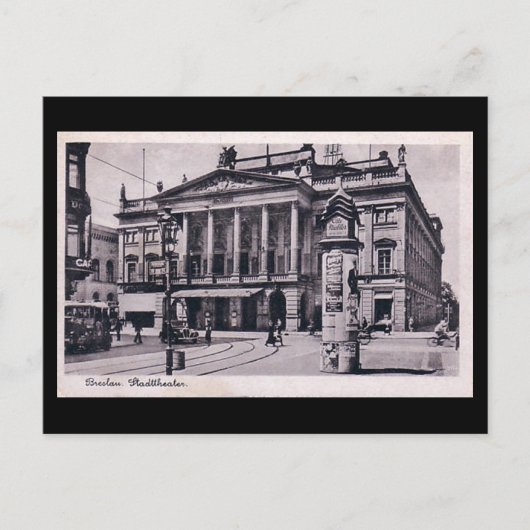 Alte Postkarte - Breslau, Polen (Vorderseite)