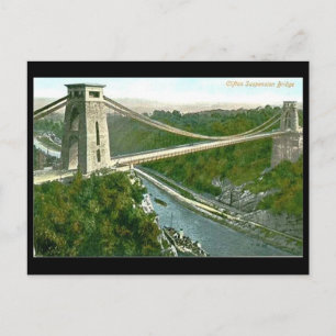 Alte Postkarte - Bristol, Clifton Hängebrücke
