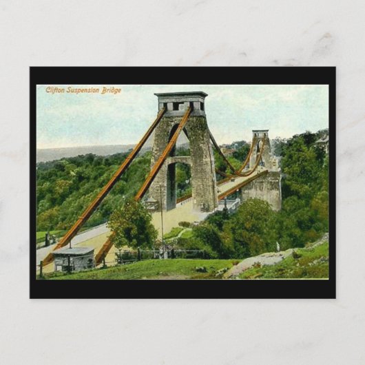 Alte Postkarte - Bristol, Clifton Suspension Bridg (Vorderseite)