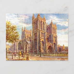 Alte Postkarte - Bristol Kathedrale