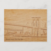 alte Postkarte Brooklyn Bridge (Vorderseite)