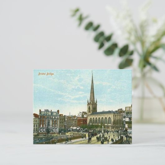 Alte Postkarte - Brücke Bristol (Stehend Vorderseite)