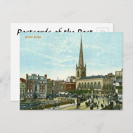 Alte Postkarte - Brücke Bristol (Vorne/Hinten)