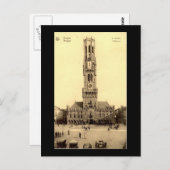 Alte Postkarte, Brügge Postkarte (Vorne/Hinten)