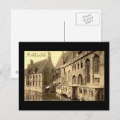 Alte Postkarte, Brügge Postkarte (Vorne/Hinten)