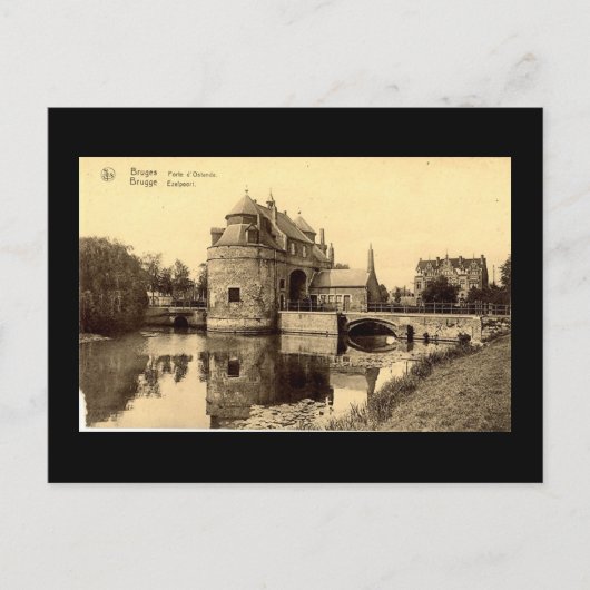 Alte Postkarte, Brügge Postkarte (Vorderseite)