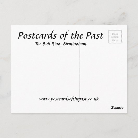 Alte Postkarte - Bull Ring, Birmingham (Rückseite)