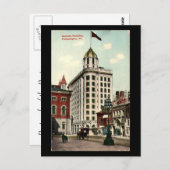 Alte Postkarte - Bulletin-Gebäude von Philadelphia (Vorne/Hinten)